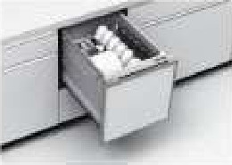 仲介手〇料不要Adoble合志市幾久富6期 1号棟【南ヶ丘小・合志中】のキッチン|メーカー参考画像。幅45cmのビルトイン食洗機。実際の色・設置状況は異なります。