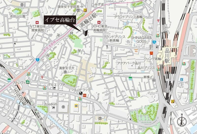 【地図】イプセ高輪台
