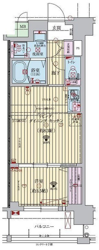 ファーストフィオーレ玉造グレイスの間取り
