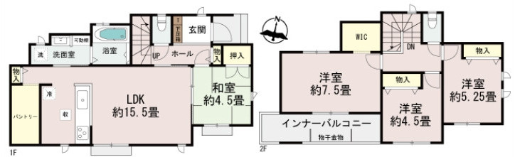 浦添市牧港1丁目（全2棟）A号棟の間取り|A号棟　