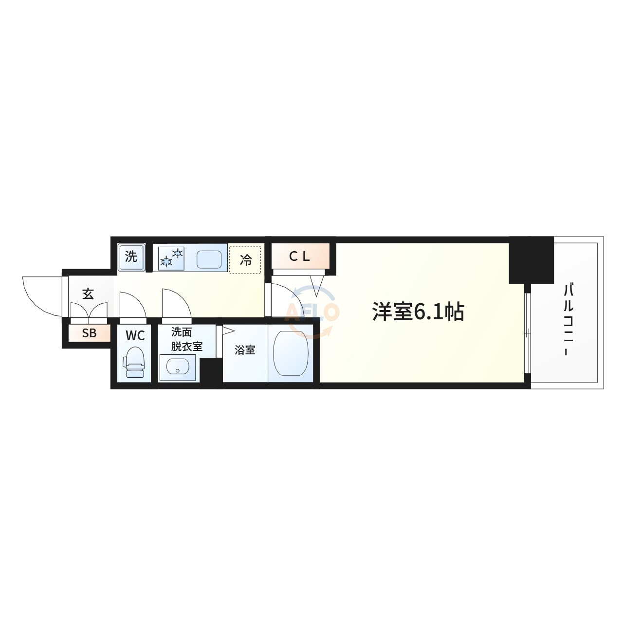 プレサンス大国町ブライスの間取り|プレサンス大国町ブライス　間取り