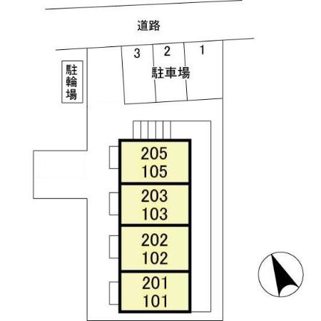 ジュネス・モナリエの区画図|配置図