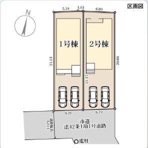 仲介手数料不要　リーブルガーデン東区小山2丁目【託麻東小・二岡中】の区画図