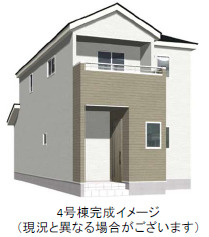 仲介手数料不要　よかタウンBloom北区鶴羽田3丁目１期【北部東小・北部中】の外観パース|外観パースです
