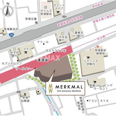 【地図】メルクマール京王笹塚レジデンス 