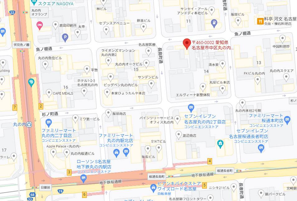 エグゼ丸の内の地図
