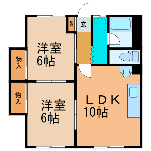 啓西ハイツの間取り