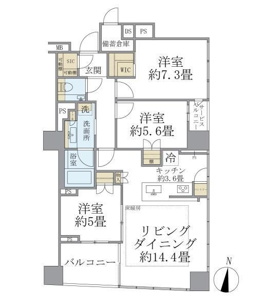 Ｂｒｉｌｌｉａ二番町の間取り