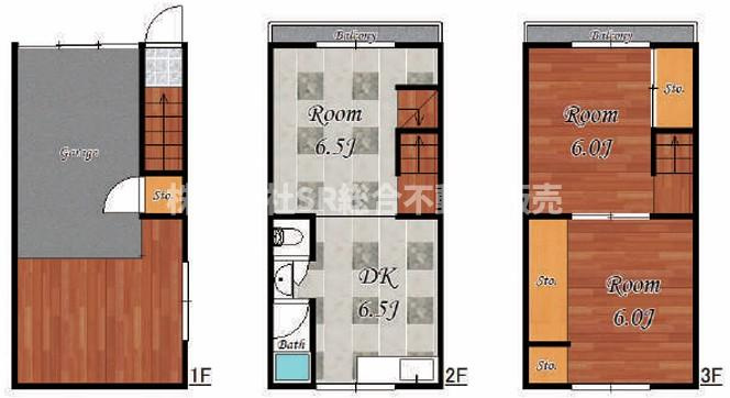 横小路町5丁目中古戸建の間取り|全居室収納付きで使いやすい間取りです！