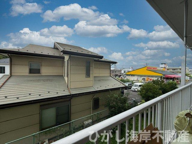 オクトピア東八幡２　の展望|8月27日撮影　新規リフォーム中　バルコニーからの眺望