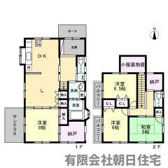 【間取り】 | 東生馬町中古戸建 | 現況と異なる場合は、現況が優先となります。4SLDKのゆったりとした使い易い間取りです。