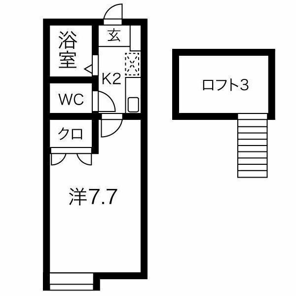 シェリールミニ B棟　　刈谷市近郊の賃貸ならクラスホーム刈谷店の間取り