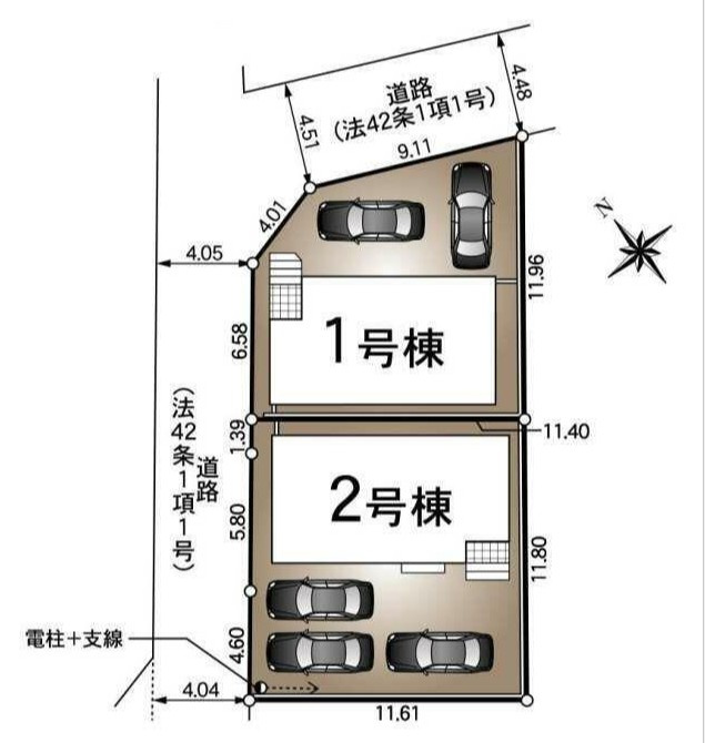 浜名区貴布祢 第1の区画図|2号棟の区画図になります。