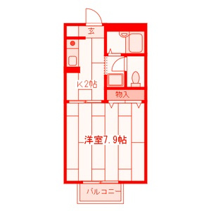 藤沢市湘南台７丁目のアパートの間取り