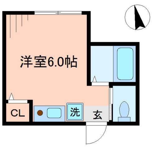 横浜市中区西之谷町のアパートの間取り