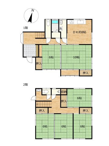 【間取り】 | 中古一戸建　高知市瀬戸西町３丁目 | リフォーム前間取り。間取り変更を行い5LDKにリフォーム予定です