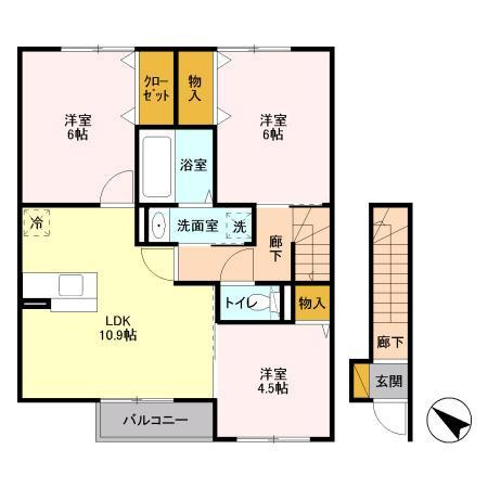 パークシティ土合　Aの間取り|間取図