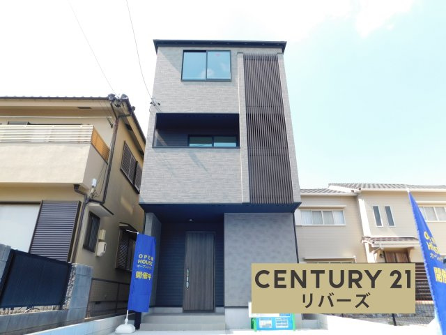 名古屋市中川区愛知町の新築一戸建の外観|☆１号棟☆　　新価格！！いつでも見学できます♪（お問合せ当日、平日、水曜、夜間でもＯＫ）　南向き、陽当たり良好！！　駐車並列２台ＯＫ　リビング２０．０帖♪　床暖房や食洗機など設備充実！　地盤保証２０年
