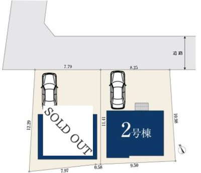 【区画図】 | 府中市新町1丁目　新築分譲　全２棟