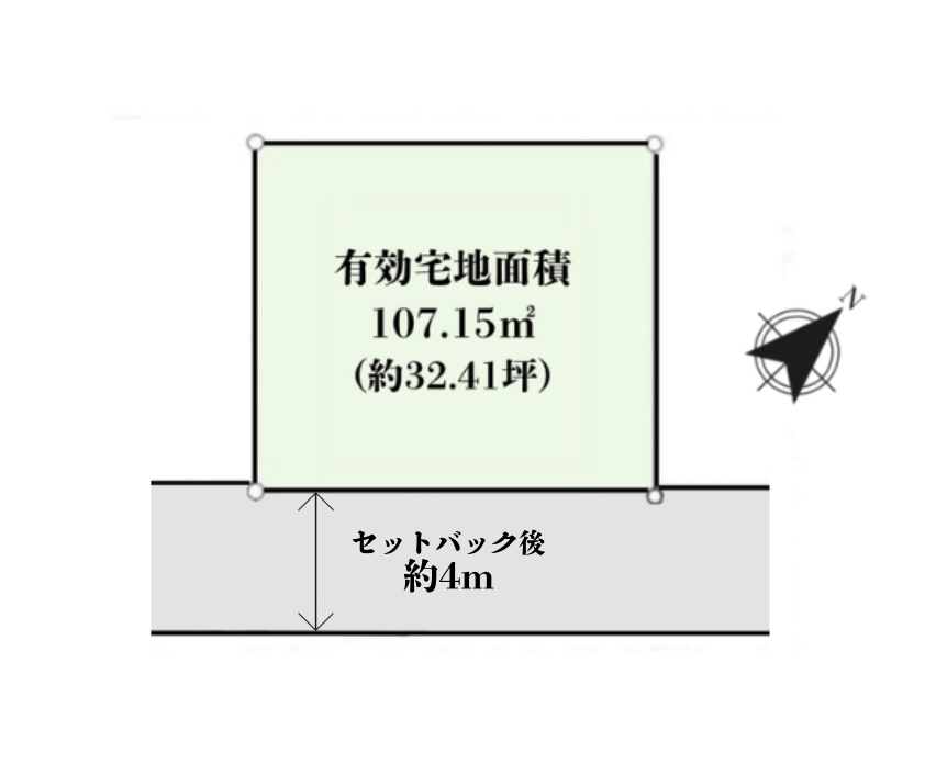 品川区旗の台６丁目の売地の区画図