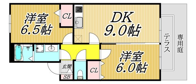 ウエストハイツの間取り