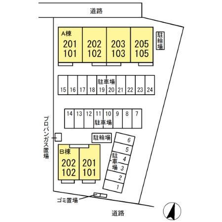 マーブル　Aの区画図|配置図