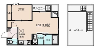 【間取り】 | ＧＲＡＮＤＴＩＣ　柏 | 間取りです。