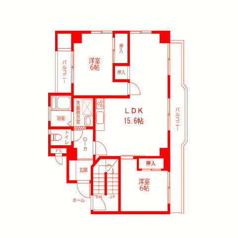 藤沢市湘南台２丁目の賃貸マンションの間取り