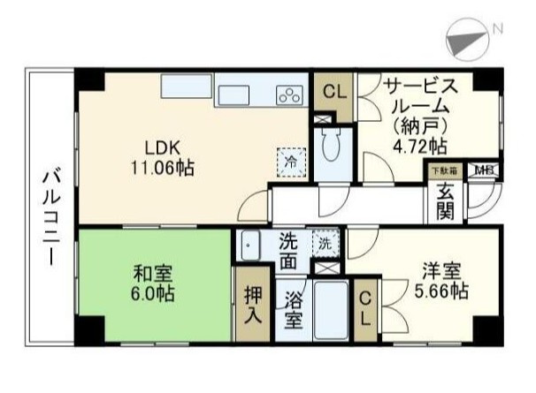 【間取り】 | サニーヒルⅡ | ご家族におすすめの２ＳＬＤＫの間取り！