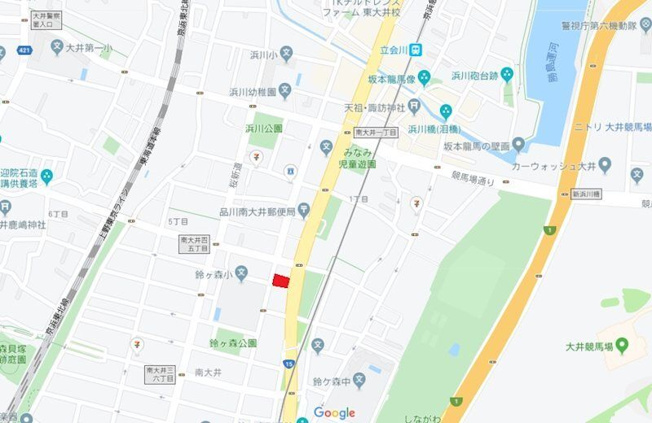 【地図】メゾンドアーク南大井 