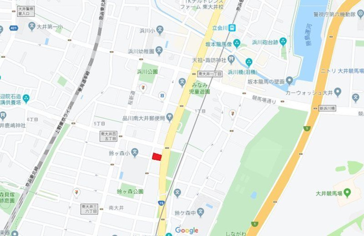 【地図】メゾンドアーク南大井  
