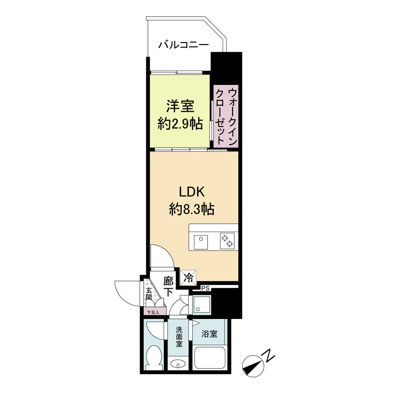 セレニテ難波ミラク参番館の間取り