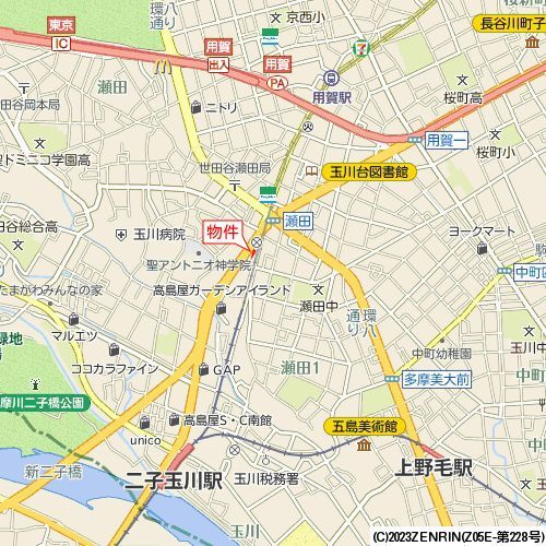 ＫＤＸレジデンス二子玉川の地図