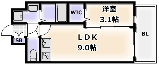 【間取り】 | エスグランデ難波グランツ