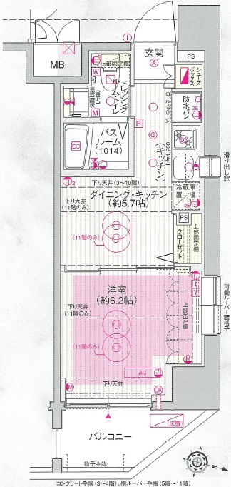 エステムプラザ飯田橋タワーレジデンスの間取り