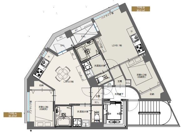 LuXe梅田西の間取り