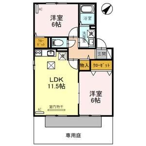 【間取り】 | アルカディア B棟 | お部屋の間取りです