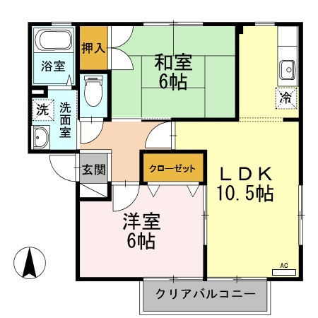ハイツセリュー Ⅰ棟の間取り