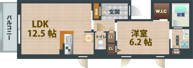 【間取り】 | ガーデン荻窪 | 1LDKのお部屋です。