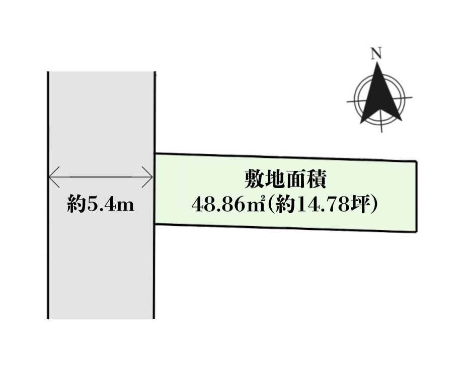 世田谷区三軒茶屋２丁目の売地の区画図