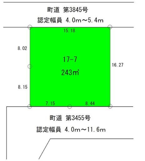 【土地】入間郡毛呂山町南台建築条件無し売地の土地図