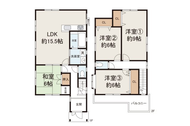 岸和田市西之内町の間取り|現状でのお引渡し。定額リフォームパック（オプション）利用可。詳細はお問合せください。