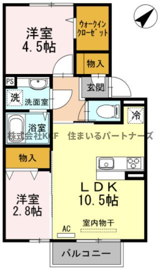 D-room　COCOの間取り