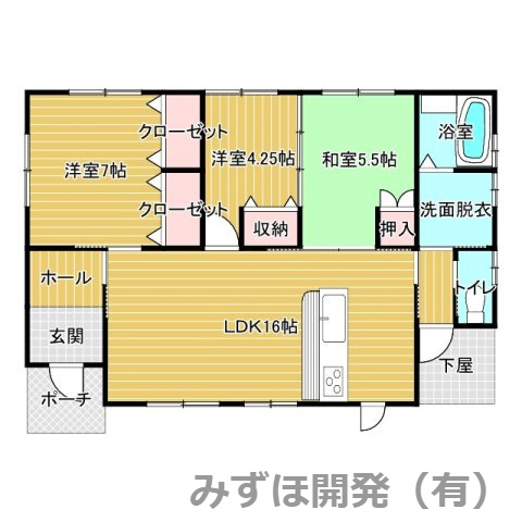 東根市三日町３丁目4-24-10の間取り