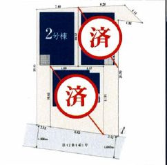 【仲介手数料０円】相模原市南区東林間6丁目　新築一戸建て　全3棟の区画図|相模原市南区東林間6丁目　新築一戸建て　全3棟