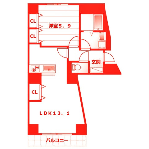 横浜市泉区中田西１丁目の賃貸マンションの間取り