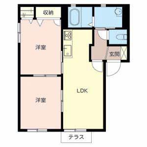 シャーメゾン桜　Ａ棟の間取り