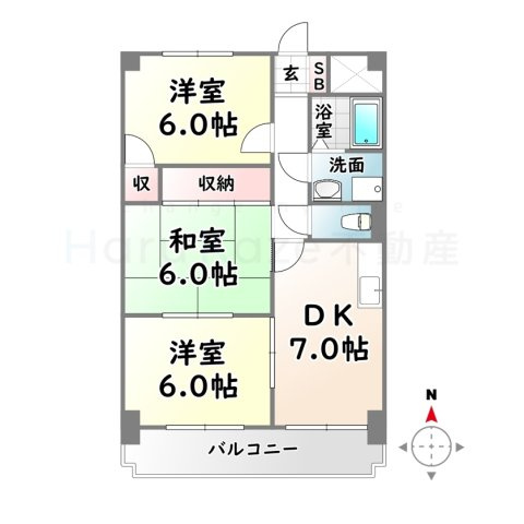【間取り】 | リバーサイド・235【名古屋市賃貸・本星崎】