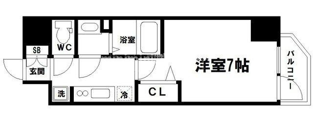 プレサンス堺筋本町駅前シェルの間取り