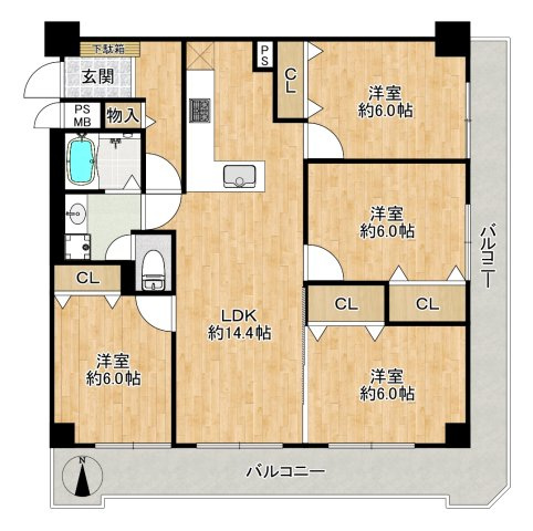 ロイヤルハイツ新大阪の間取り|【リフォーム参考図面】
◆お客様のお好きなリフォームを実施頂けます♪
◆本物件はリフォーム渡し（済み）物件ではございません。
◆リフォームに係る費用はお客様（買主）のご負担となります。